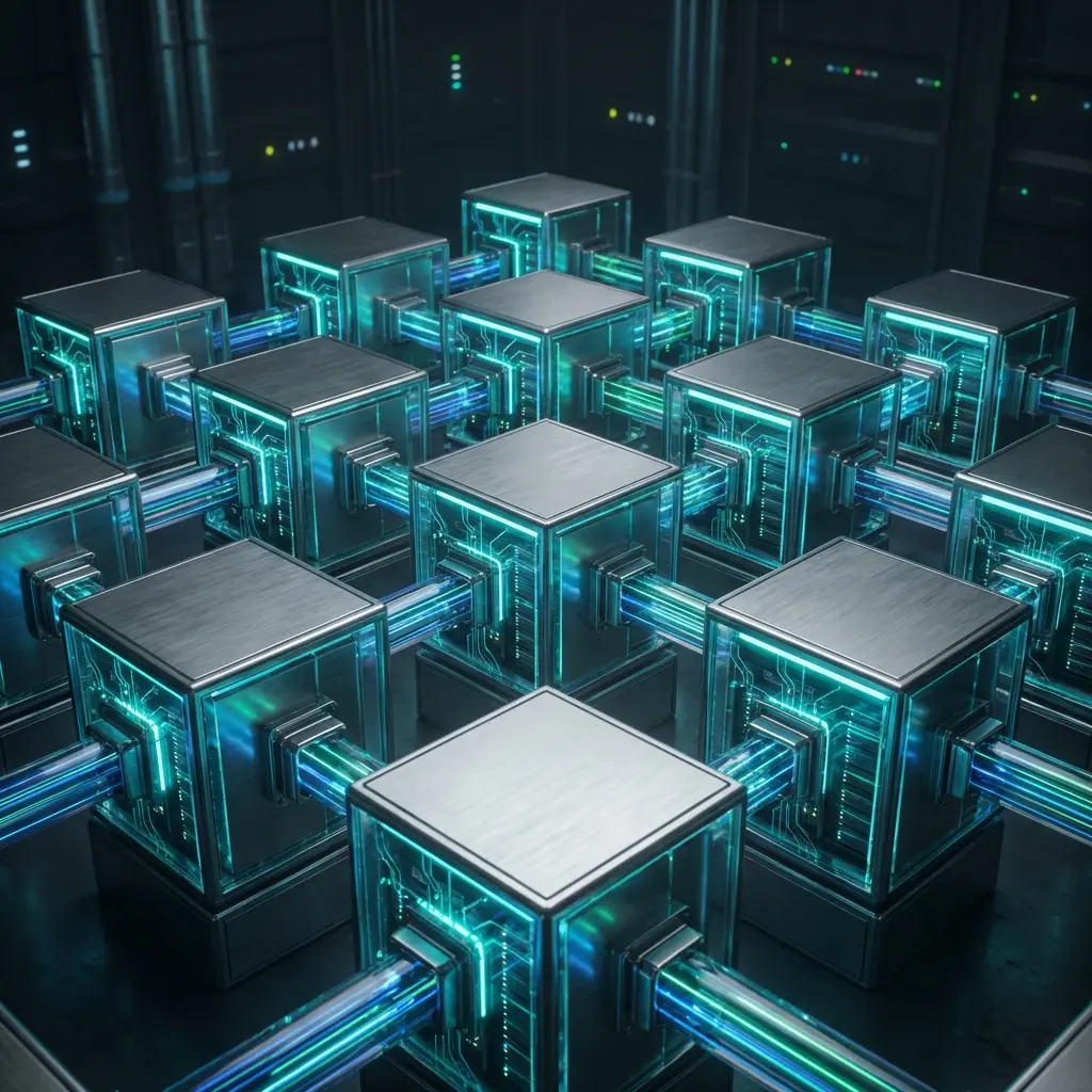 abstract architectural array of interconnected cub 1769167183291