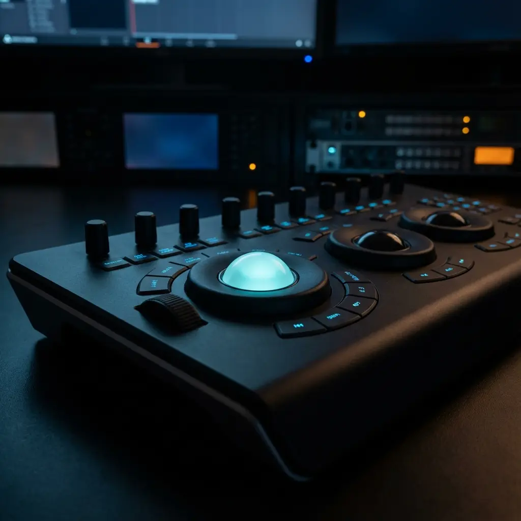 close up shot of a professional color grading cont