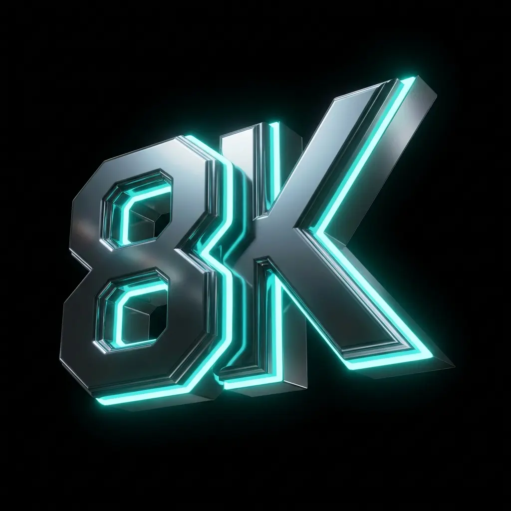 futuristic 3d 8k metallic symbol sleek dark chr 1769778598059